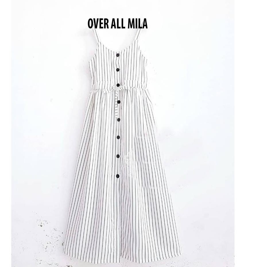 QF/  MILA OVERALL/ BAHAN SPANDEX SALUR/ MOTIF STRIP