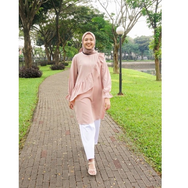 CAMILLA TUNIK BAJU ATASAN WANITA BUSUI MUSLIM POLOS TERBARU KEKINIAN MURAH KAIN TORINO PREMIUM (COD)