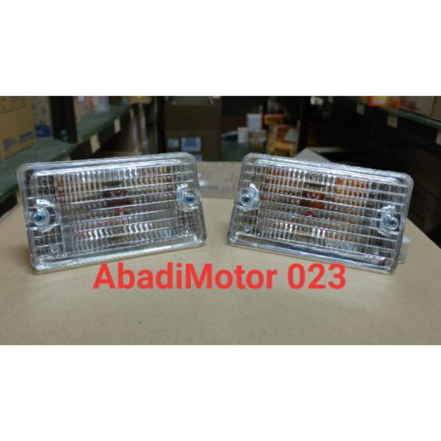 Lampu send sein sen bemper depan Mitsubishi colt L300 putih variasi