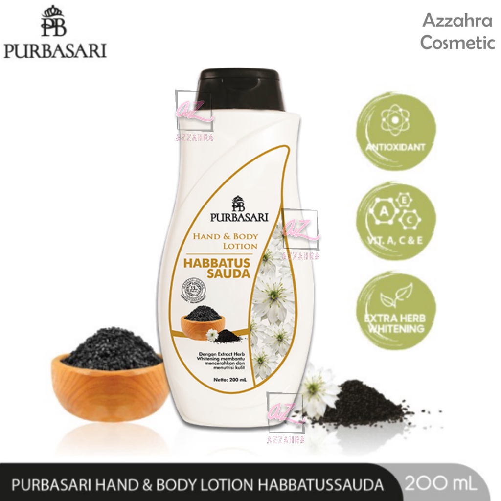 Purbasari Hand &amp; Body Lotion Habbatussauda 100ml/200ml