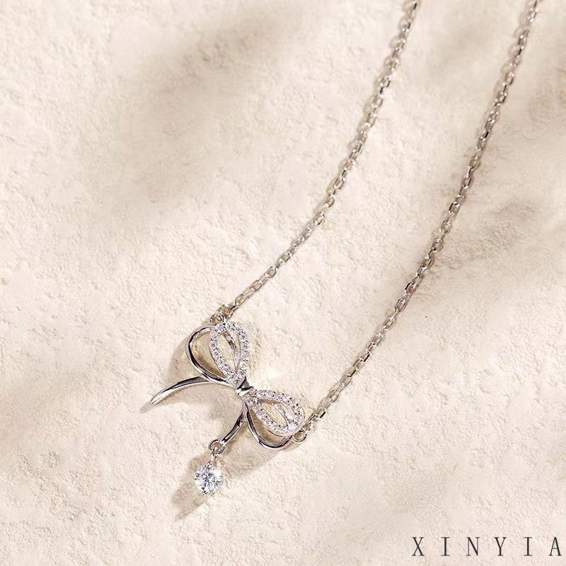 Kalung Tiga Dimensi Double layer Bentuk Water Drop Untuk Wanita