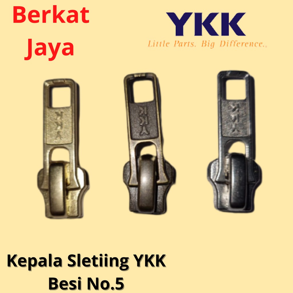 Kepala Resleting YKK Gigi Besi No.5