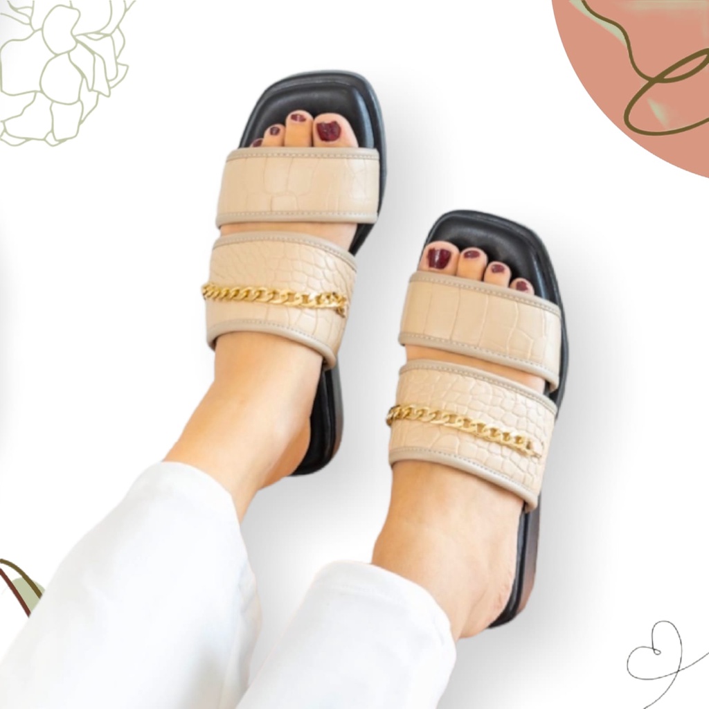 CLORIE Sandal Platform Wedges Wanita LAURA Korea