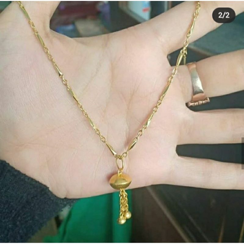 Kalung Padi2 . Mas Asli London LM 24K Kadar 999,9%.