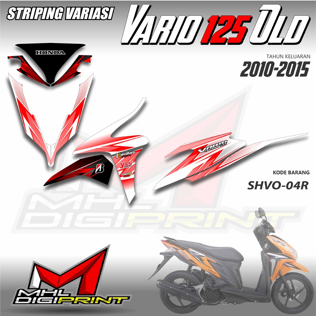 STIKER STRIPING VARIO 125 OLD - STIKER VARIO TECHNO 125 - SHVO 04