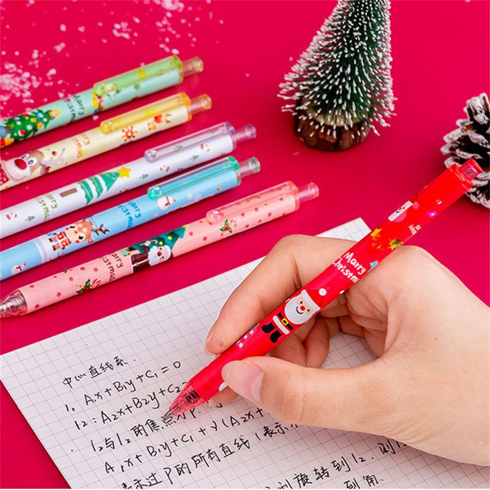 Populer1 /6 Stik Natal Gel Pen Belajar Kotak Gel Pen Kid's Anak Kartun Perlengkapan Siswa