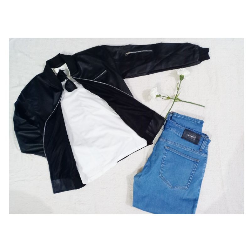 Carlit Bomber / Jaket Kulit Bomber