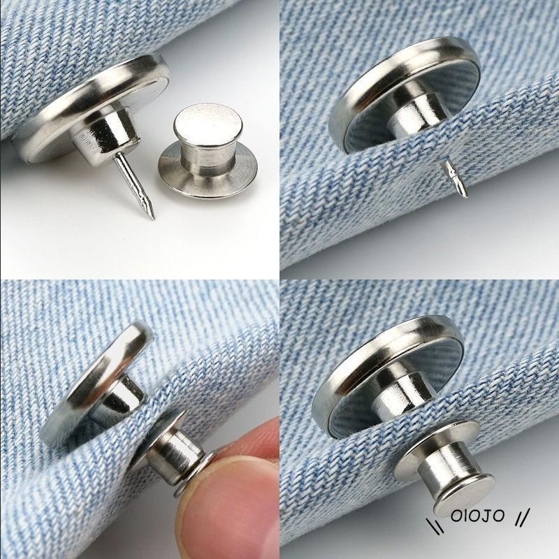 【COD】(Buy 3 Get 1 Free) Kancing Metal Adjustable Bisa Dilepas Untuk Celana Jeans