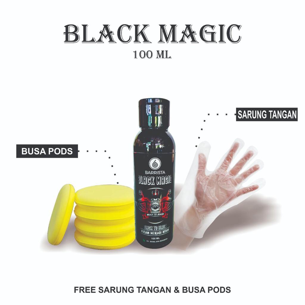 NEW Black Magic BARRISTA - Penghitam Plastik Body Motor Mobil 60 ml dan 100 ml