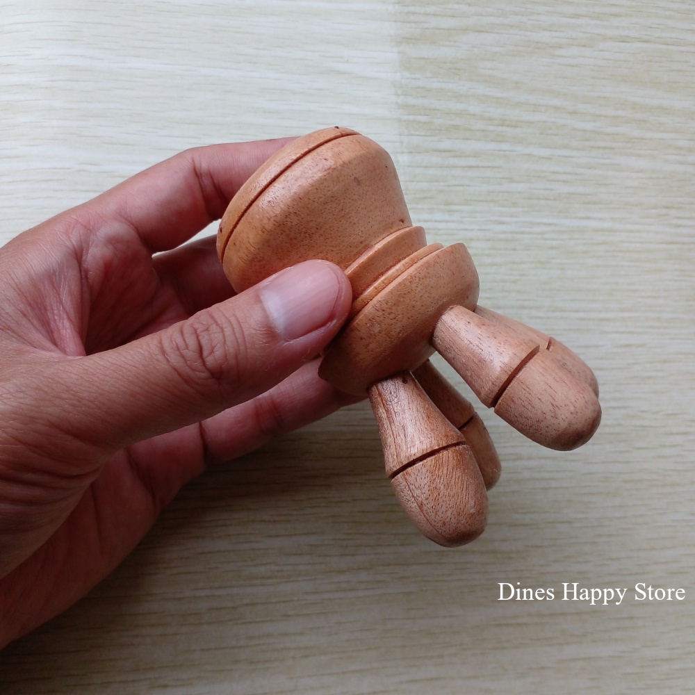 Alat Pijat Refleksi Gurita Kaki 4 Kayu Pijet Badan Telapak Kaki Pijit Punggung Manual Pemijat Tangan Pundak Repleksi Betis Tradisional Cumi Kayu