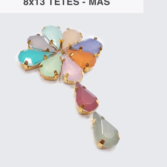 Kristal Doff Cangkang MAS KW 8x13 TETES @100pcs (mata jahit)