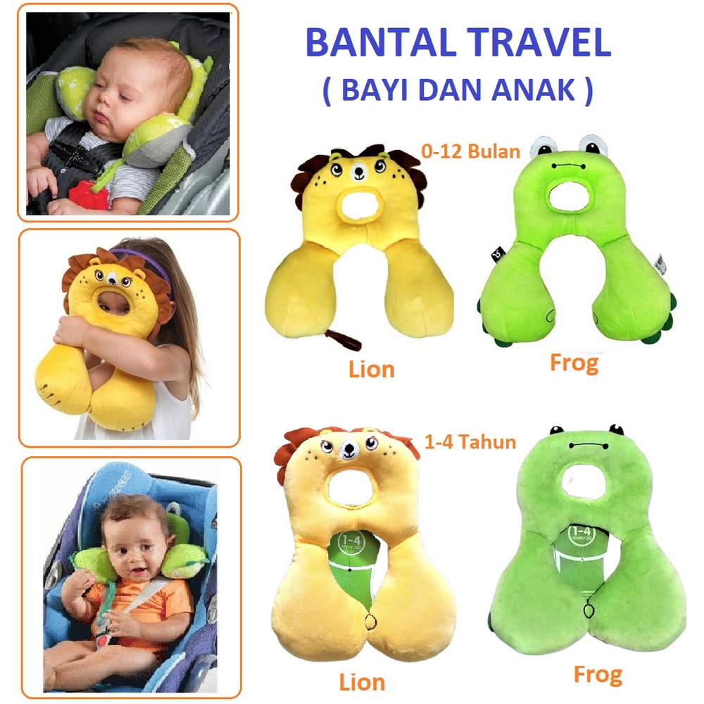 Bantal lucu Penopang Leher Anak Bayi ( Baby Travel Pillow-Bantal Anti Pegal Penyangga Leher Batita )