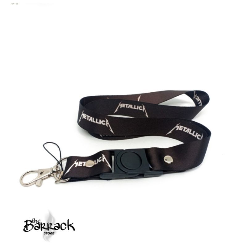 

Tali LANYARD BAND METALLICA / Aksesoris gantungan kunci POD name tag id card