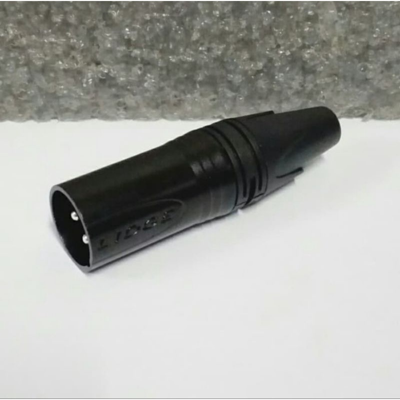 Jack Cannon/XLR Male Lidge Black Chrome