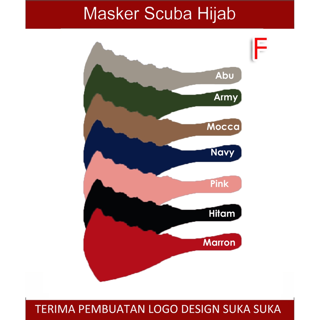 Masker Scuba Hijab WashableModel headloop Aneka Model