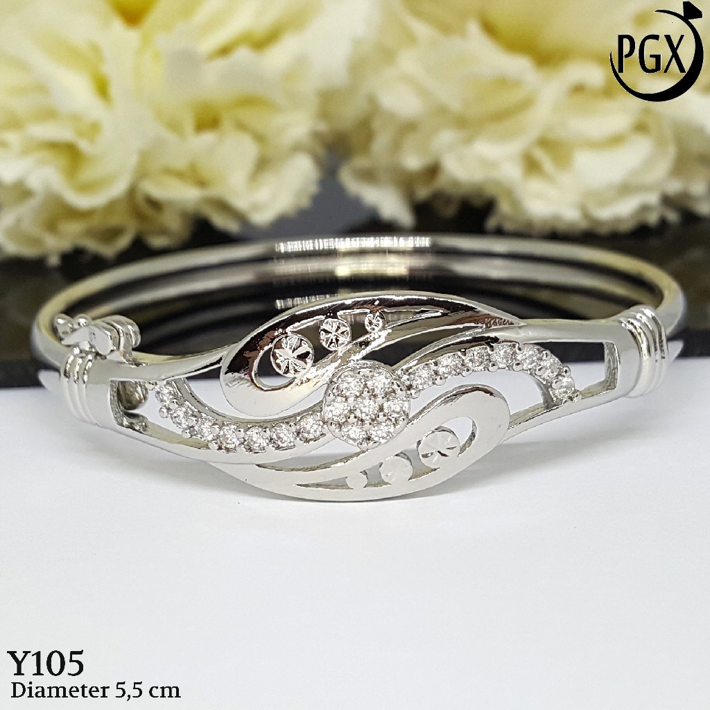 PGX Gelang Xuping Wanita Bangkok Bangle Aksesoris Perhiasan Lapis Emas - Y105