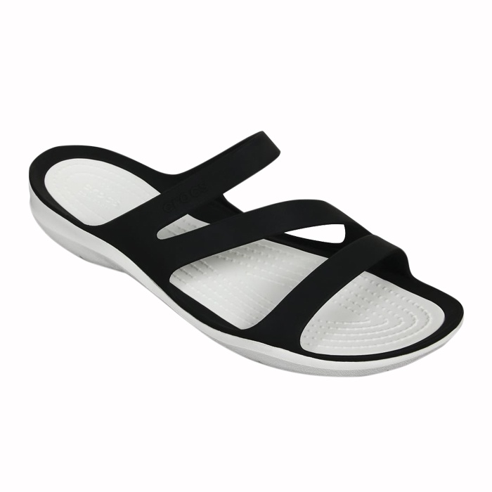 Crocs Swiftwater Women Sandal / Fashion Wanita / Flat Sandal / Fashion Korea - Black