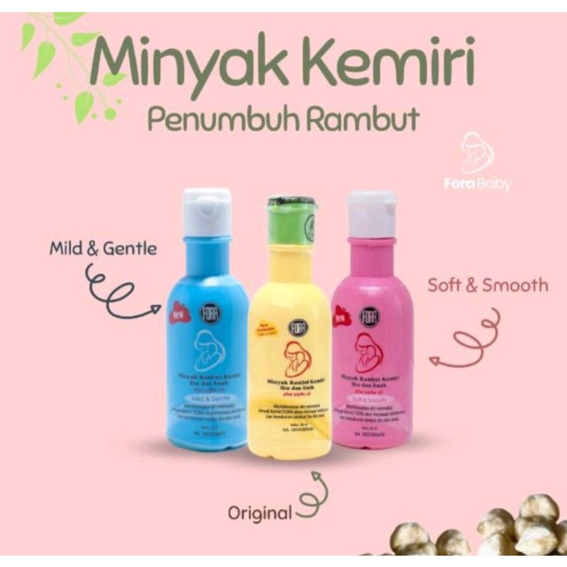 FORA Minyak Kemiri 65ML Penebal Alis Penebal Rambut Candlenut Oil Aman Utk Bayi dan Dewasa
