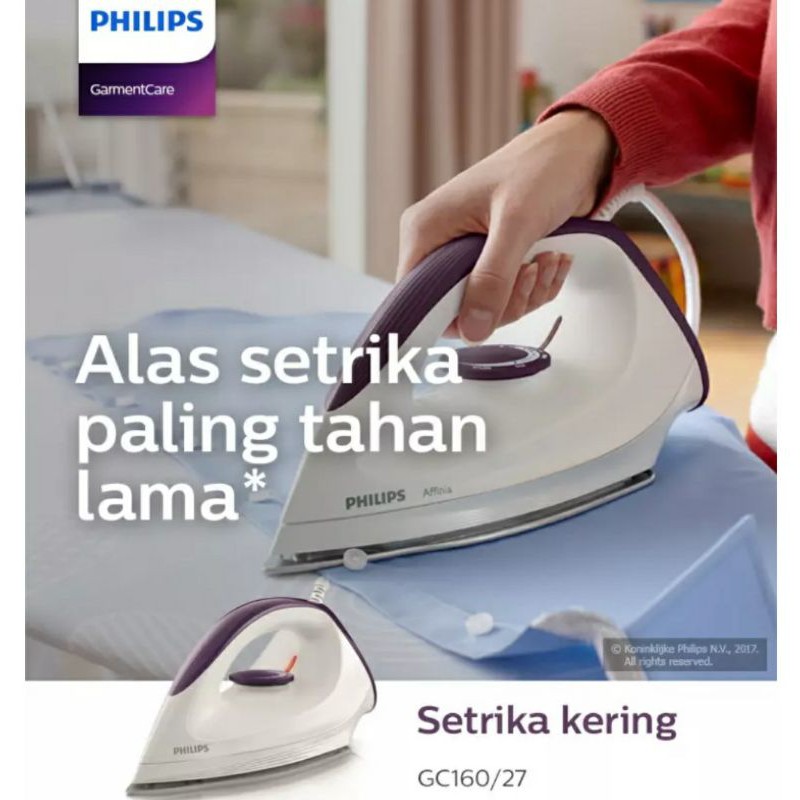 Setrika Philips GC 160 / 27 Setrika Philips Affinia Philips GC160 Dry Iron Philips 160