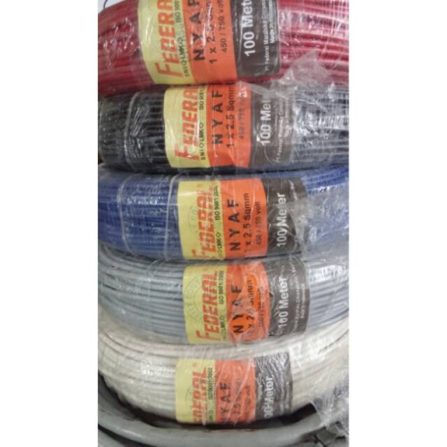 Kabel Listrik Serabut NYAF 2,5mm FEDERAL Roll 100m