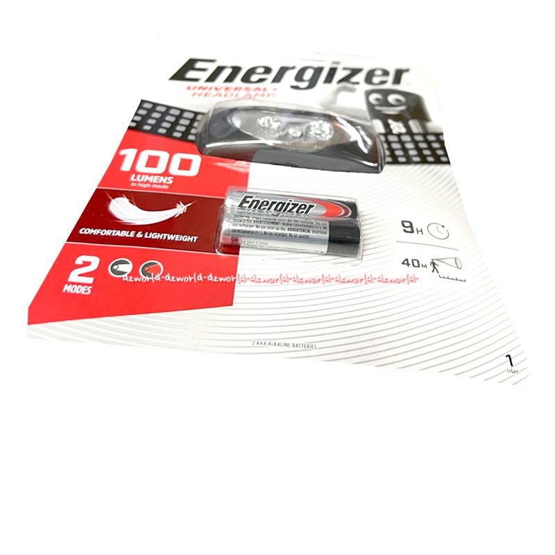 Energizer Universal Headlamp Senter Kepala Dengan Baterai Senter Kepala Dengan Tali Enerzaizer Ringan Ener Gizer Head Lamp Night Vision 100lumes