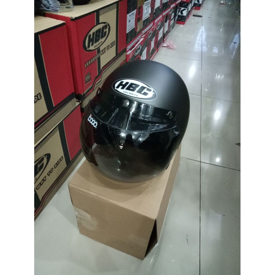 SALE HELM BOGO HBC ABU-ABU DOFF PUTIH SOLID