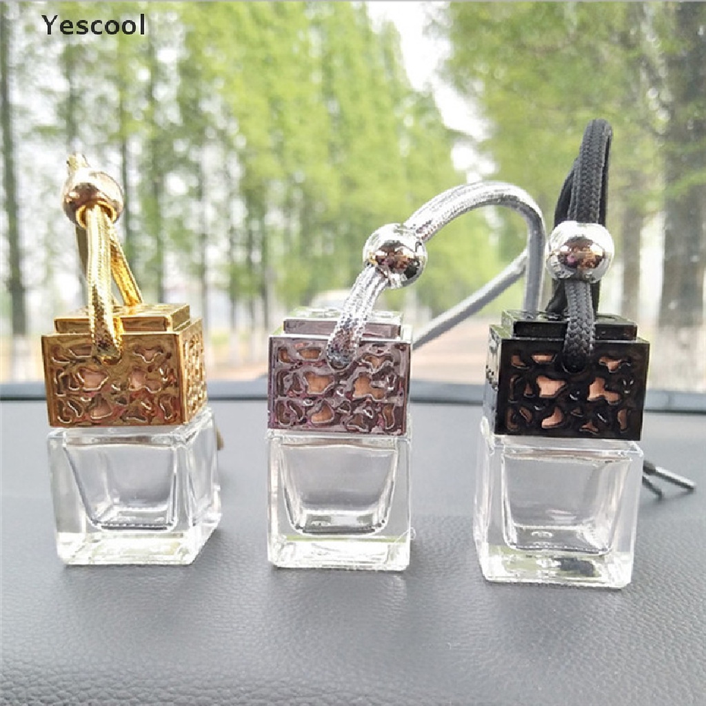 Yescool Botol Kaca Kosong Diffuser Parfum Untuk Ornamen Kaca Spion Mobil