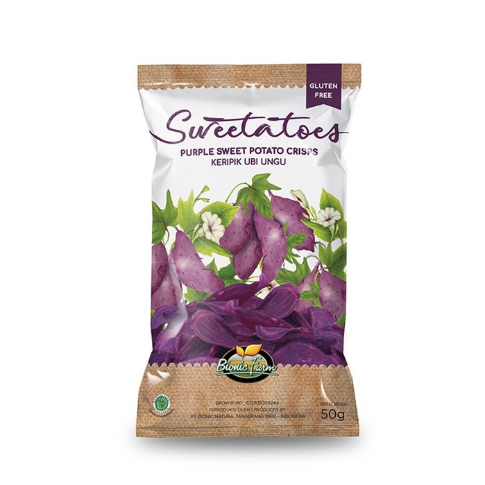 Bionic Farm, Purple Sweet Potato Crisps 50gr