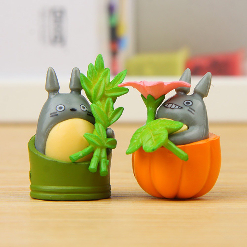 Quinton 8pcs / Set Miniatur Figurin Karakter Anime Jepang My Meighbor Totoro Untuk Hiasan Micro Landscape