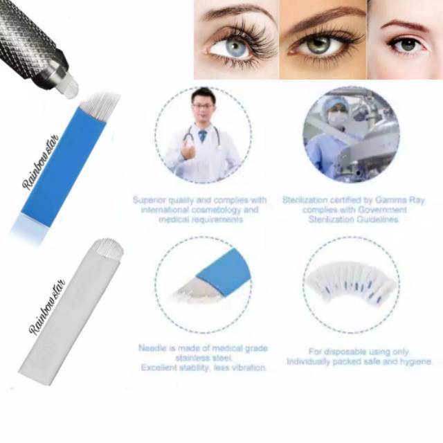 Jarum Sulam Alis Manual / Microblading Needle Pin U / Microshading Blade