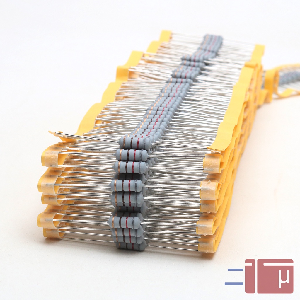 x10 Resistor 820R 820 Ohm 1W Metal Oxide 5% Taiwan Kaki Tembaga