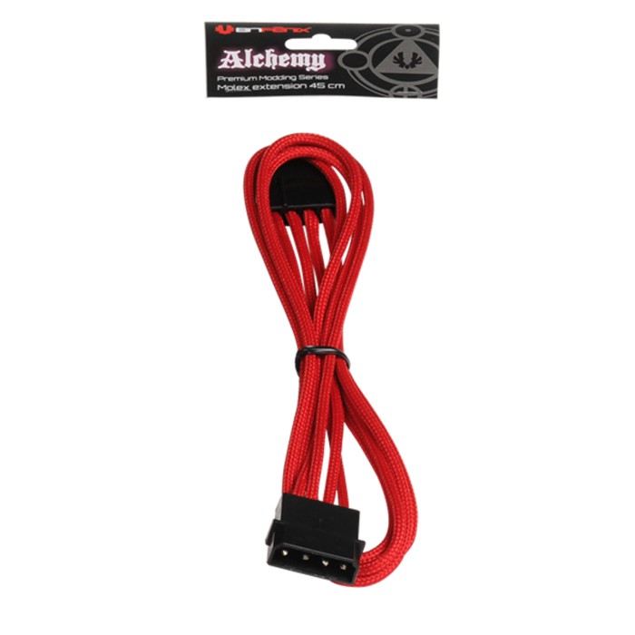 BitFenix Alchemy Molex Extension 45cm Red ORIGINAL RESMI