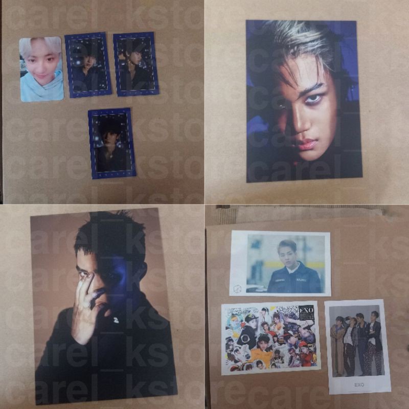 [Ready] postcard kai kyungsoo D.O monster photocard welcome kit Chanyeol fortune card polaroid exo