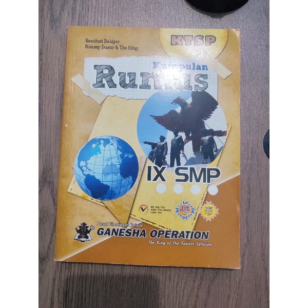 Buku Kumpulan Rumus Kelas 9 SMP KTSP Ganesha Operation