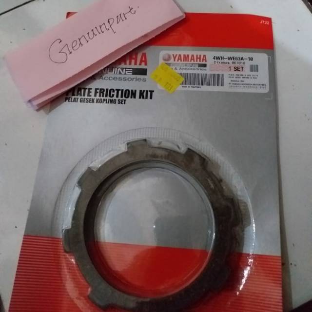 Kampas Kopling Fiber Kopling F1zr FIz F1 4WH-WE635-10 Orginal YGP Ori