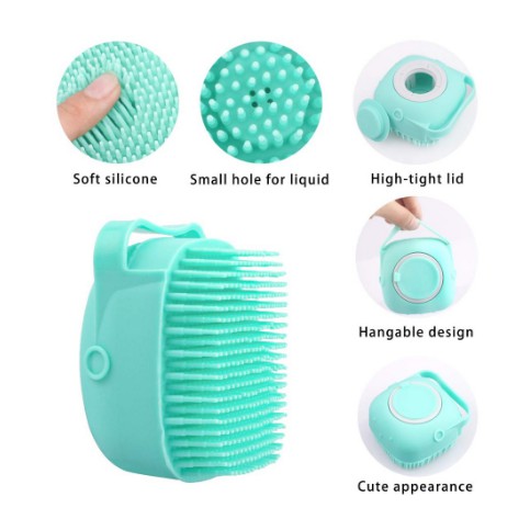 Sikat Mandi Silikon Bath Shower Silicone / Shower Brush Gosokan Mandi Silikon / Dispenser Sabun