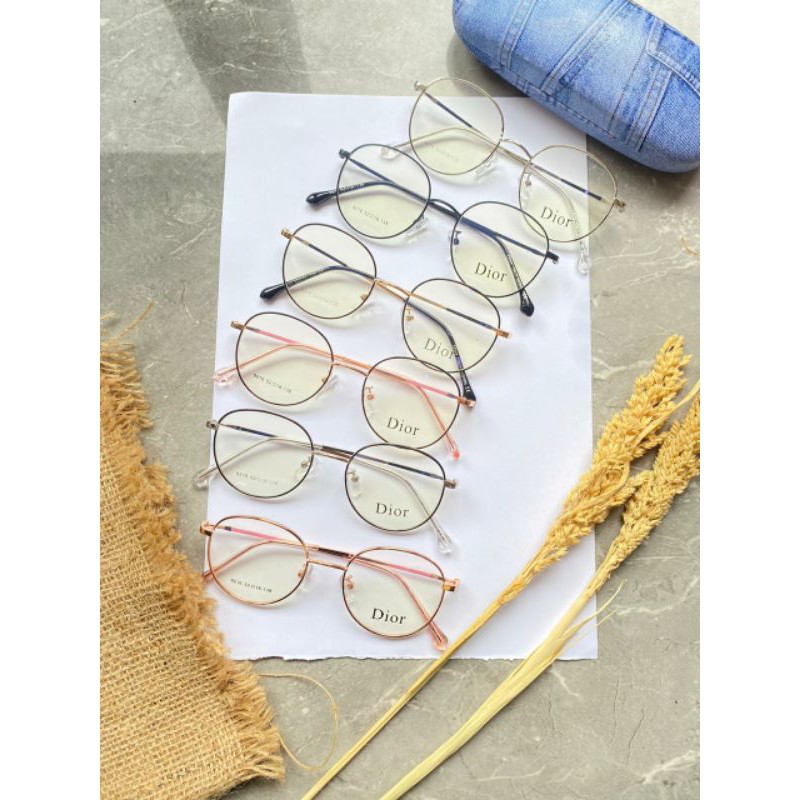 kacamata bulat frame kekinian diorr 9216 rt