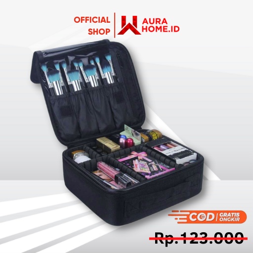 Tas Koper Make Up Kosmetik Multifungsi / Kotak Kosmetik Make Up Travel Traveling Pouch Tertutup Ukur