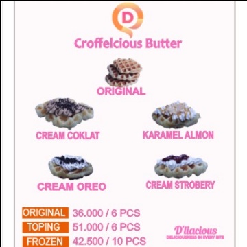 

D'liacious Croffle Box of 6 Pcs cream Series