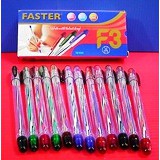 1 LUSIN Pulpen Faster F3 Pen Ballpoint Faster Hitam