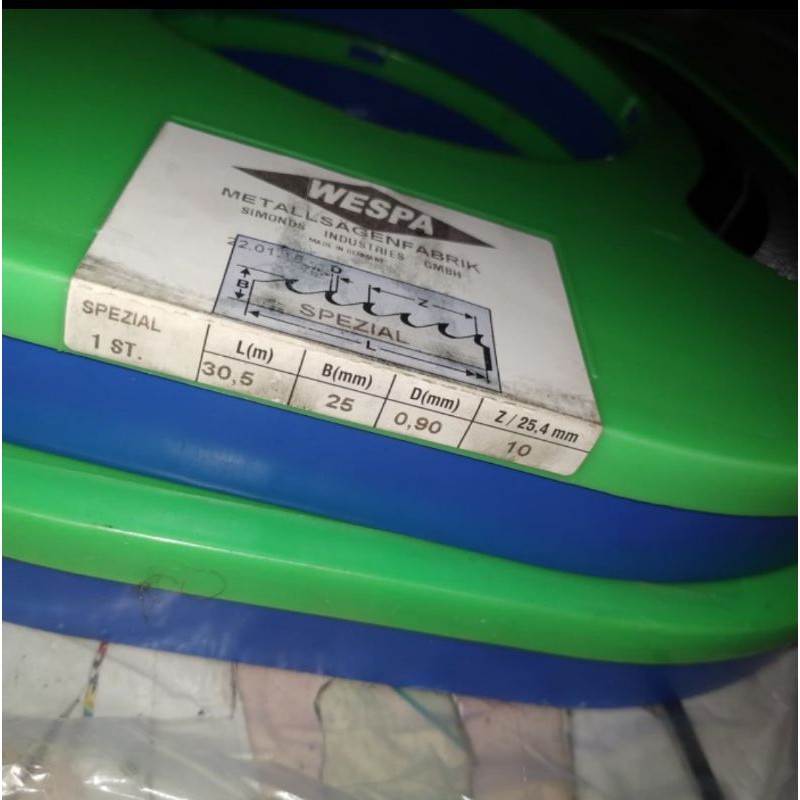 WESPA Gergaji besi Pita Hss Bandsaw Blade 30.5 M x 25 x 0.9