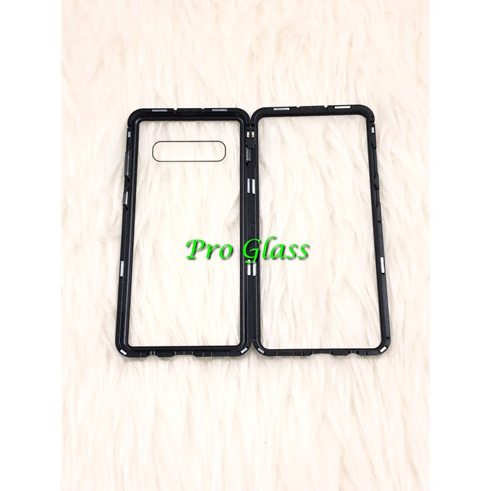 Magnetic Case Samsung S10 / Samsung S10+ with Premium Back tempered Glass Magnet