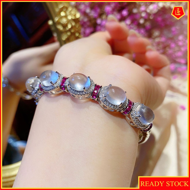 [Ready Stock]Premium Elegant Water-Foam Jade Jewelry Bracelet