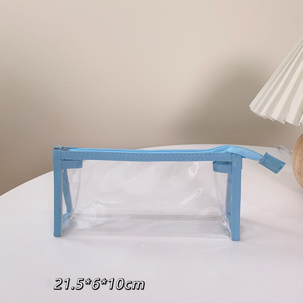 Tempat Pensil Transparan Anti Air Ukuran Besar Untuk Pelajar