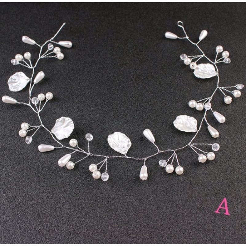 Headpiece hiasan kepala mahkota mutiara kerang TR KRG