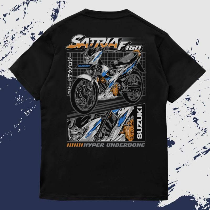 KAOS TSHIRT DISTRO SATRIA FU 150 SUZUKI KATUN COMBED 30S