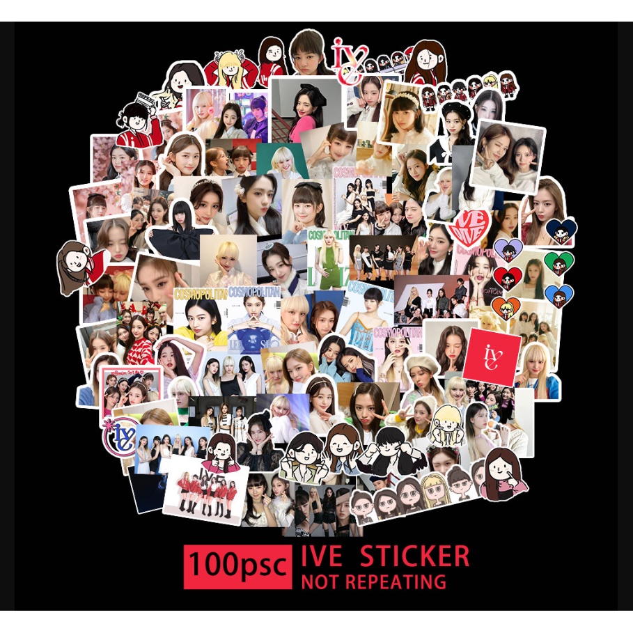 100pcs / set Stiker IVE 2022 ELEVEN Untuk Diary / Koper / Foto