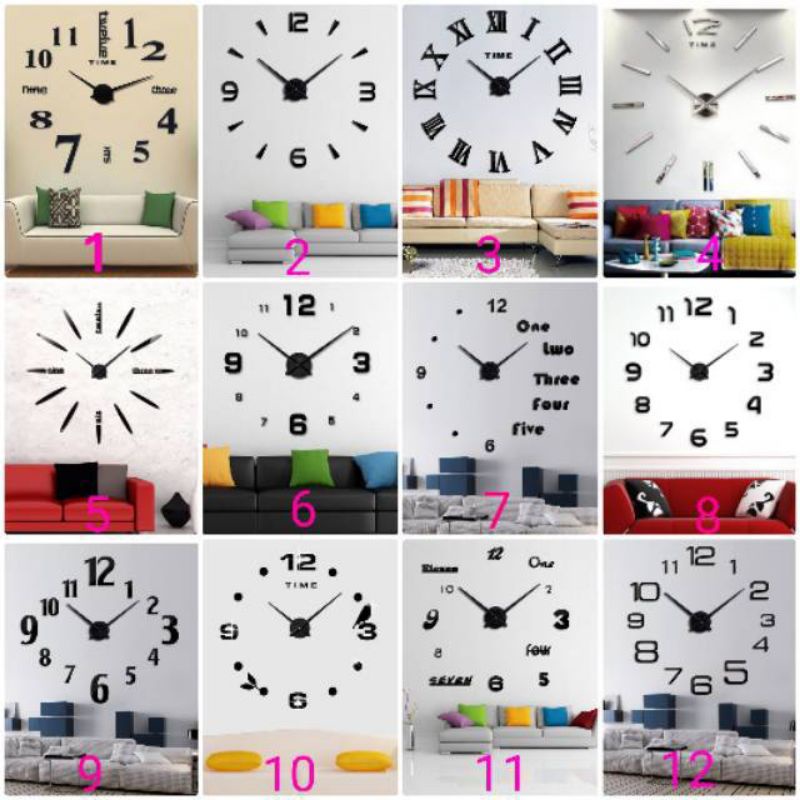 Jam dinding tempel 3D analog