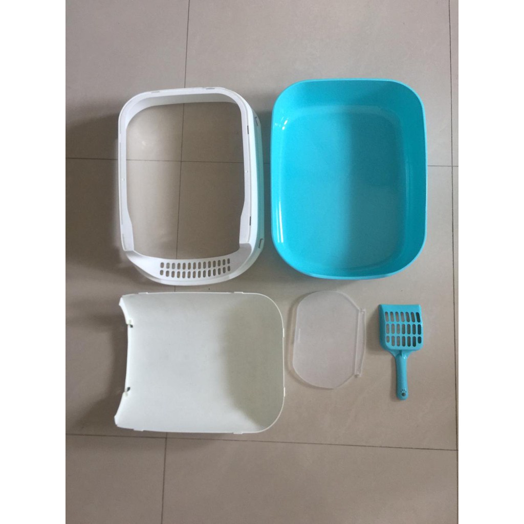 Mame Cat Litter Box -1 Set Bak Pasir Kucing dan Skop Plastik