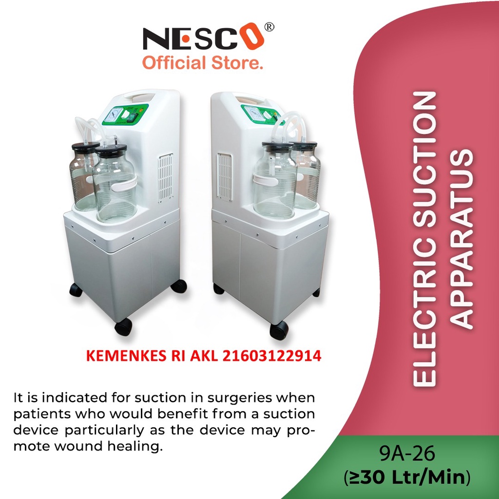 Nesco Electric Suction Apparatus 9A-26 (9E-B Plus)≥30L/min